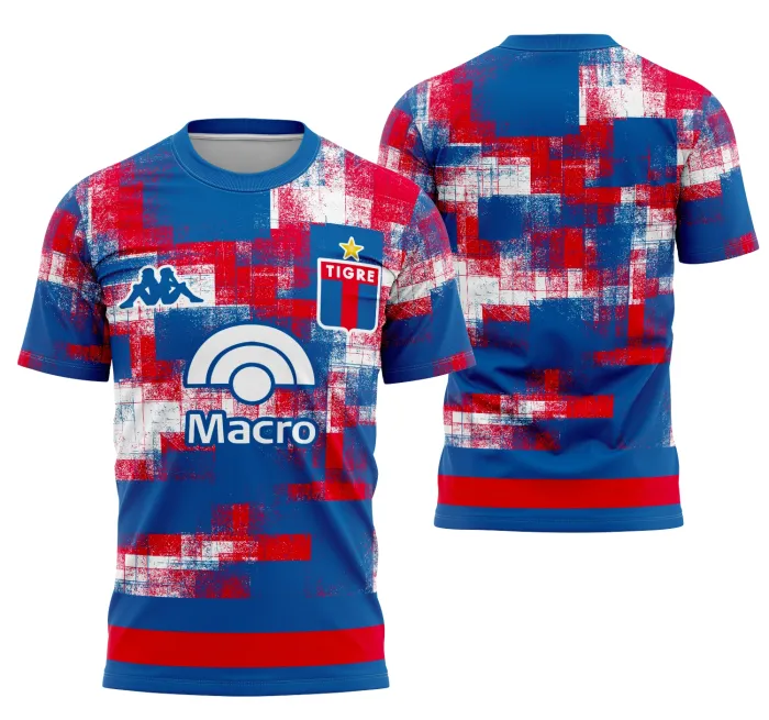 Camiseta unissex preta com logo no peito e estampa grande nas costas com design do conceito Clube Atlético Tigres, ideal para fãs e eventos esportivos.