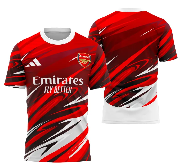 Camiseta unissex preta com logo no peito e estampa grande nas costas, temática Interclasse Conceito Não Oficial Do Arsenal, ideal para torcedores que buscam estilo e conforto.