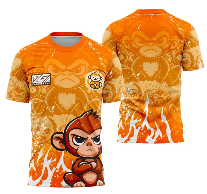 Camiseta unissex preta com logo no peito e estampa grande nas costas com tema Interclasse Equipe Mono Bonito, ideal para uso em eventos esportivos ou sociais.