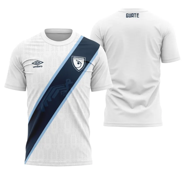 Camiseta unissex preta com logo no peito e estampa grande nas costas, tema Interclasse Guatemala Início 2025, visual moderno e confortável para eventos escolares