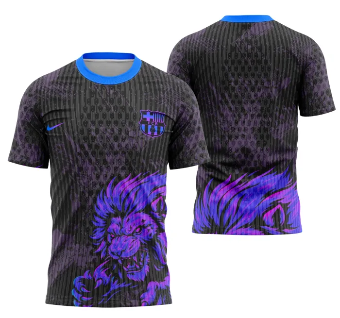 Camiseta unissex preta com logo no peito e estampa grande nas costas mostrando o tema Interclasse Leon, ideal para eventos esportivos e confraternizações.