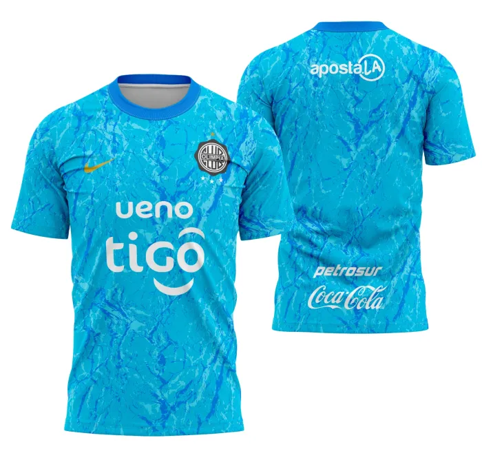 Camiseta unissex preta com logo no peito e estampa grande nas costas do Interclasse Terceiro Kit Olympia 2025, ideal para eventos e personalização, estilo casual e moderno.