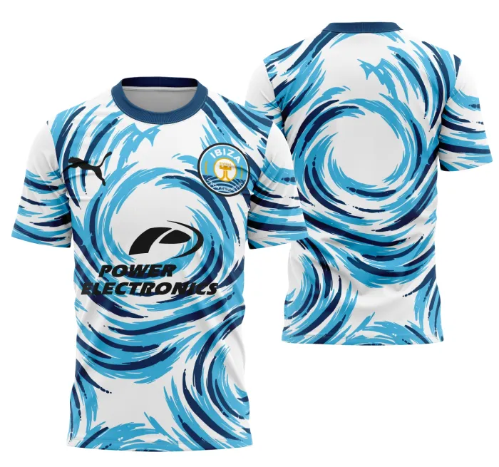 Camiseta unissex preta com logo no peito e estampa grande nas costas mostrando o tema Interclasse Ud Ibiza, ideal para encontros e competições escolares.