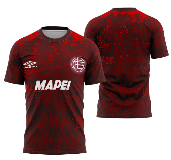 Camiseta unissex preta com logo no peito e estampa grande nas costas com tema Lanus Clube do Povo, ideal para torcedores e apaixonados por futebol.