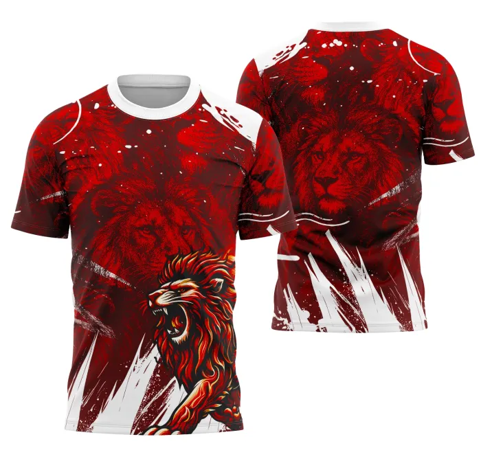 Camiseta unissex preta com logo no peito e estampa grande nas costas, tema Leon Interclasse 2025, ideal para uso casual e eventos esportivos.