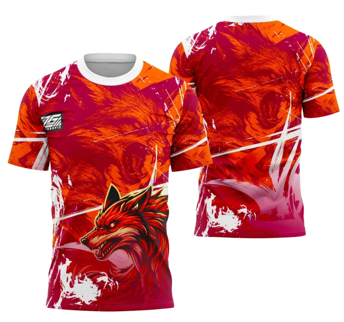 Camiseta unissex preta com logo no peito e estampa grande nas costas com tema Lobo Interclasse 2025, ideal para quem busca estilo e originalidade em roupas esportivas.