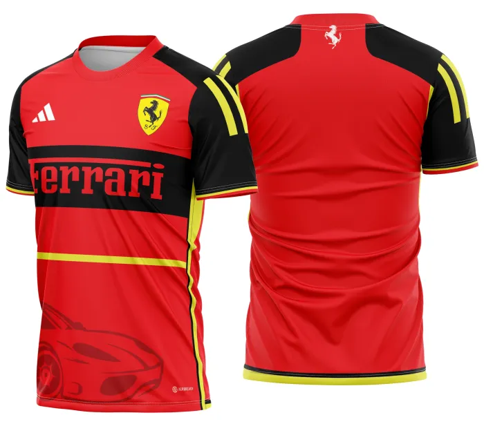 Camisa Marca de Carro Personalizada Ferrari