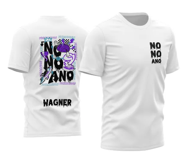 Camisa Nono Ano 2026 Foguete - Branca