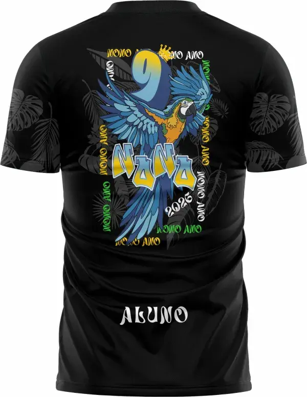 Arte Camisa Nono Ano Arara Azul