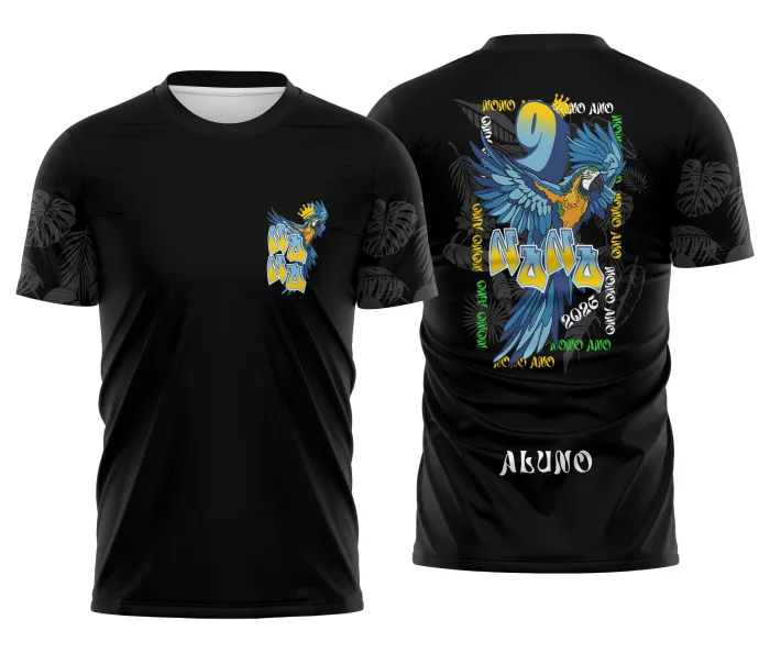 Arte Camisa Nono Ano Arara Azul