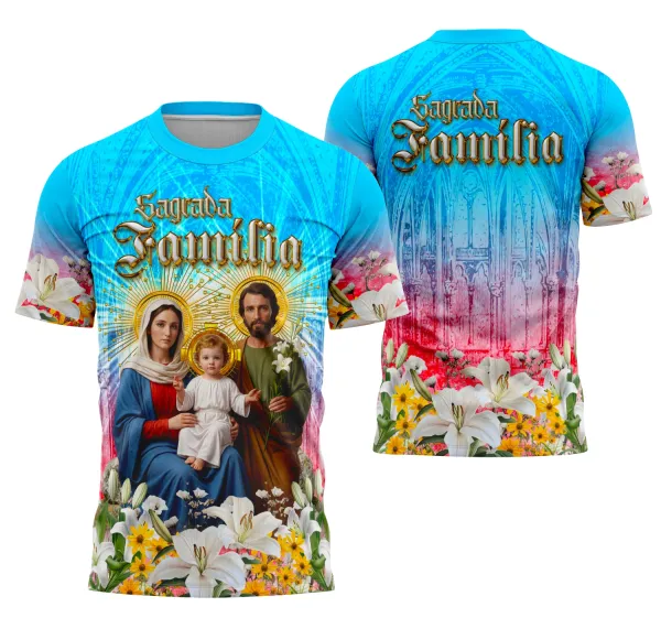 Arte Camisa Sagrada Família Religião