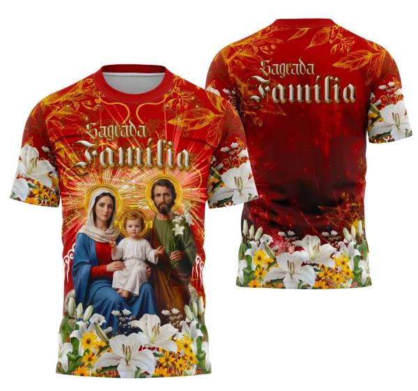 Arte Camisa Sagrada Família Religião