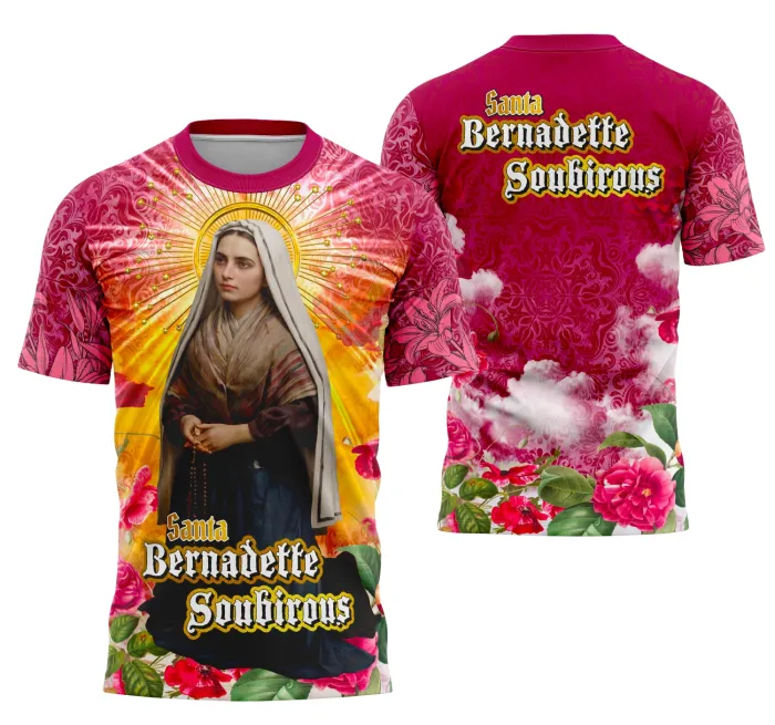 Arte Camisa Santa Bernadette Religião