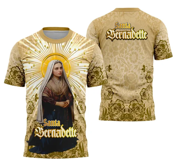 Arte Camisa Santa Bernadette Religião