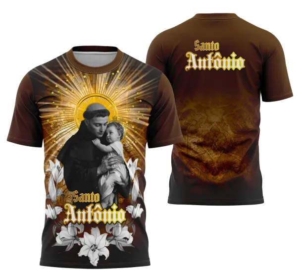 Arte Camisa Santo Antônio Religião Católica