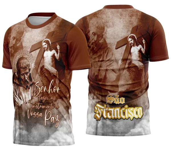 Arte Camisa São Francisco de Assis