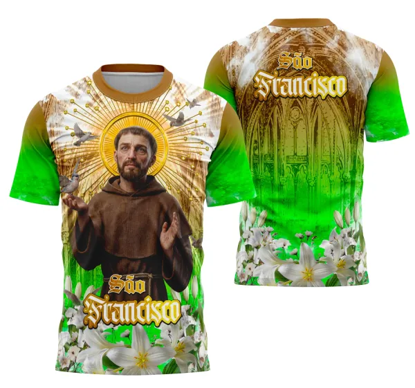 Arte Camisa São Francisco de Assis Religião Católica