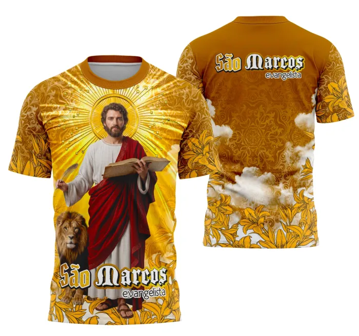 Arte Camisa São Marcos Evangelista - Religião Modelo 05