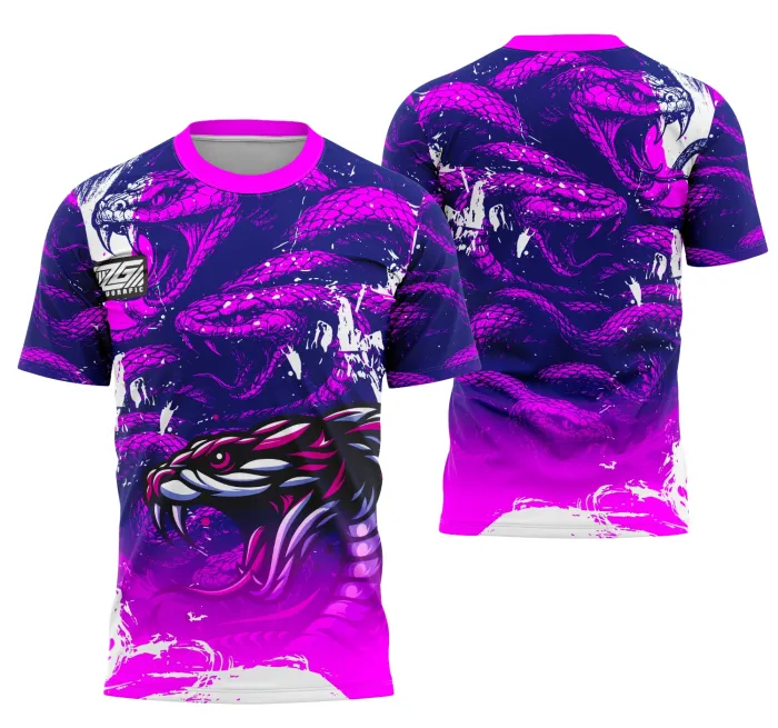 Camiseta unissex preta com logo no peito e estampa grande nas costas inspirada na Serpente Interclasse 2025, design moderno e impactante para fãs do estilo urbano e esportivo.