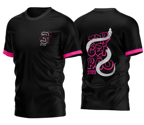Camisa Terceirao Cobra Branca e Rosa