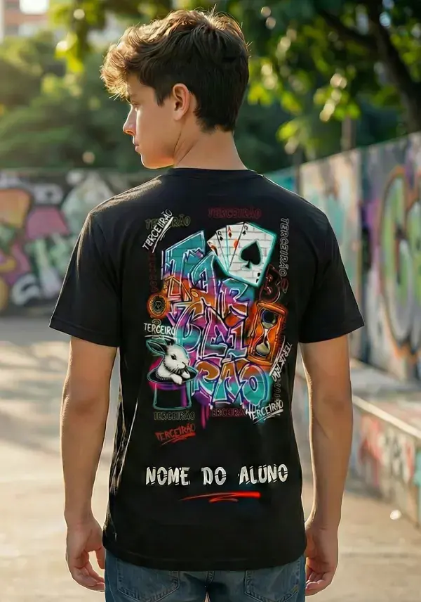 Arte Camisa Terceirão Coelho e Cartas