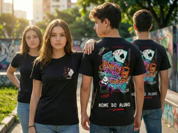 Arte Camisa Terceirão Coelho e Cartas