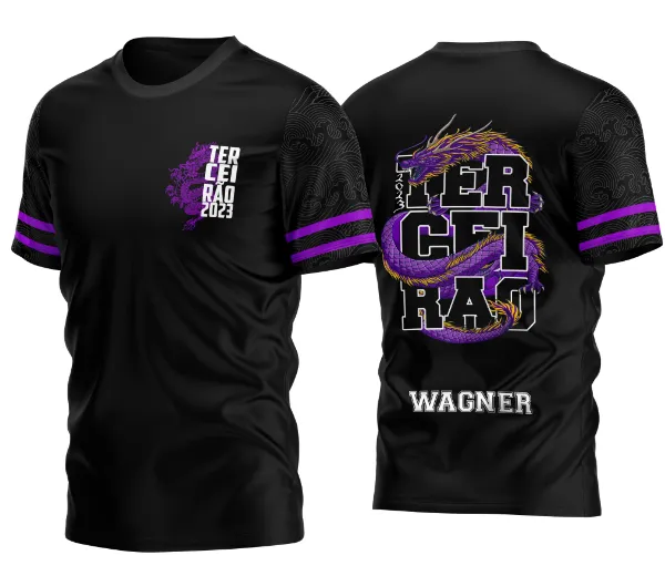 Camisa Terceirão Dragão Roxo Letreiro