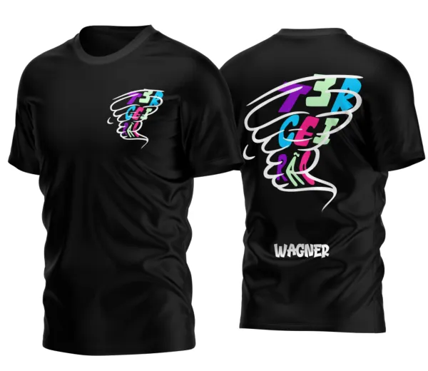 Camisa Terceirão Furacão Branco com Letras Coloridas