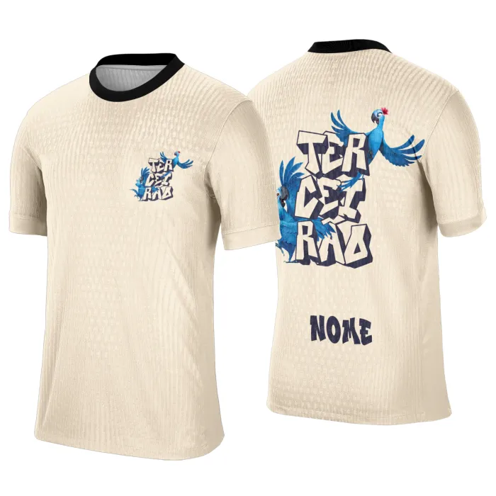 Camiseta unissex preta com logo no peito e estampa grande nas costas com tema Terceirão Rio, perfeita para estudantes que querem estilo e identidade na escola.