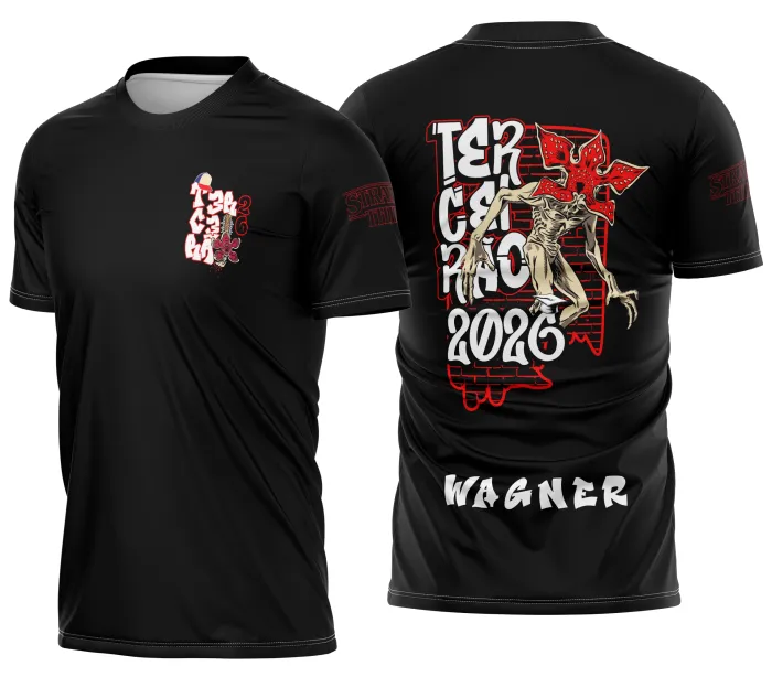 Arte Camisa Terceirão Stranger Things Demogorgon