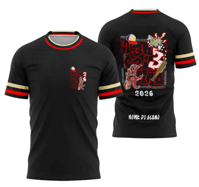 Arte Camisa Terceirão Stranger Things Vecna