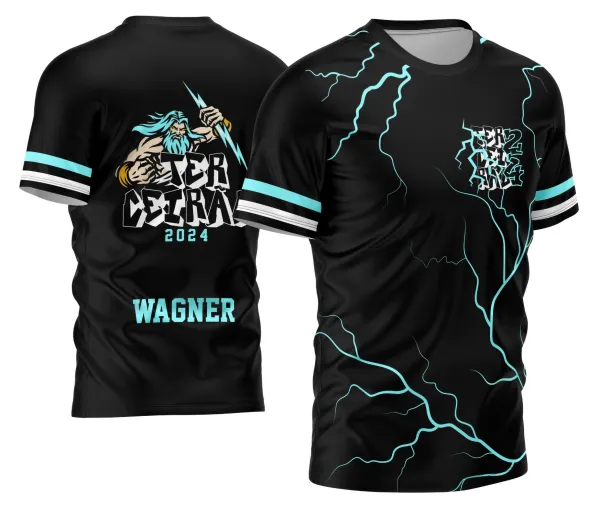 Arte Vetor Estampa Camisa TERCEIRÃO Zeus Raios 2026 Modelo 04