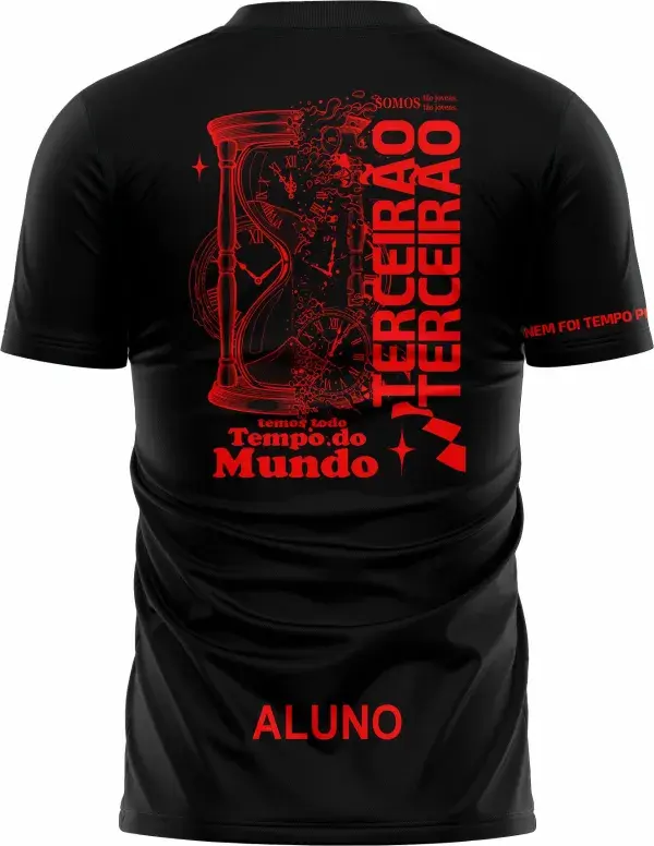 Arte Camisa Terceirão Tempo Perdido Preta