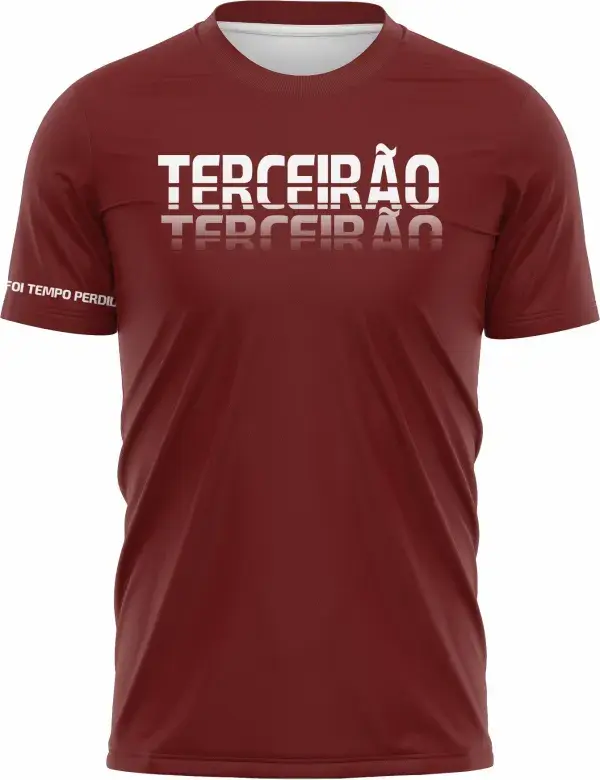 Arte Camisa Terceirão Tempo Perdido Vinho