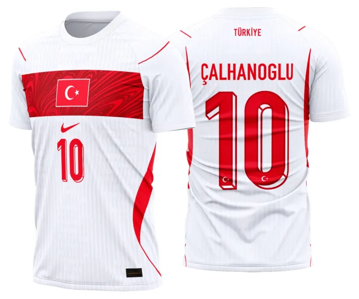 Camiseta unissex com cor base preta, logo no peito e estampa grande nas costas focada na Turquia Reserva 2026 - 2028, ideal para fãs e colecionadores do tema.