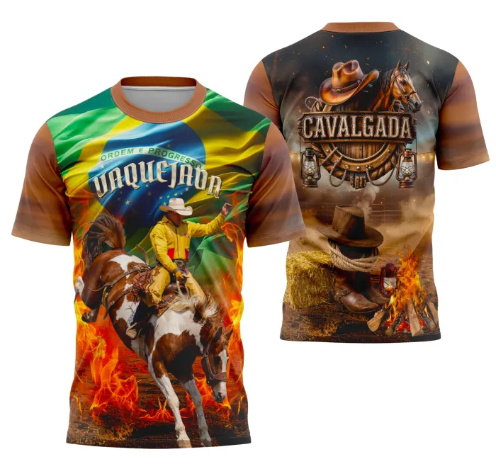 Camisa Vaquejada Cavalgada Rodeio Personalizada
