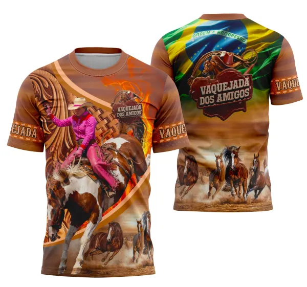 Camisa Vaquejada Cavalgada Rodeio Personalizada