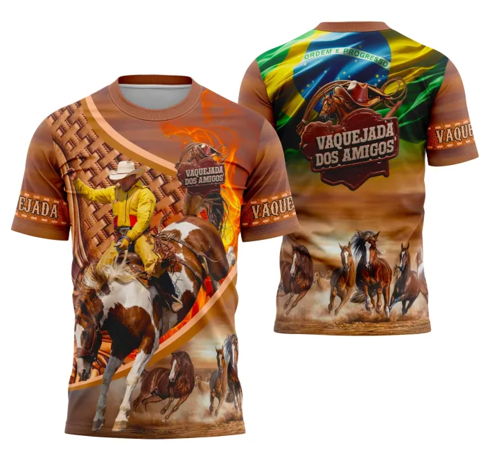 Camisa Vaquejada Cavalgada Rodeio Personalizada
