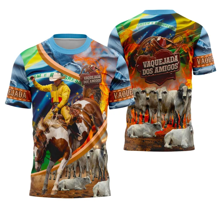 Camisa Vaquejada Cavalgada Rodeio Personalizada
