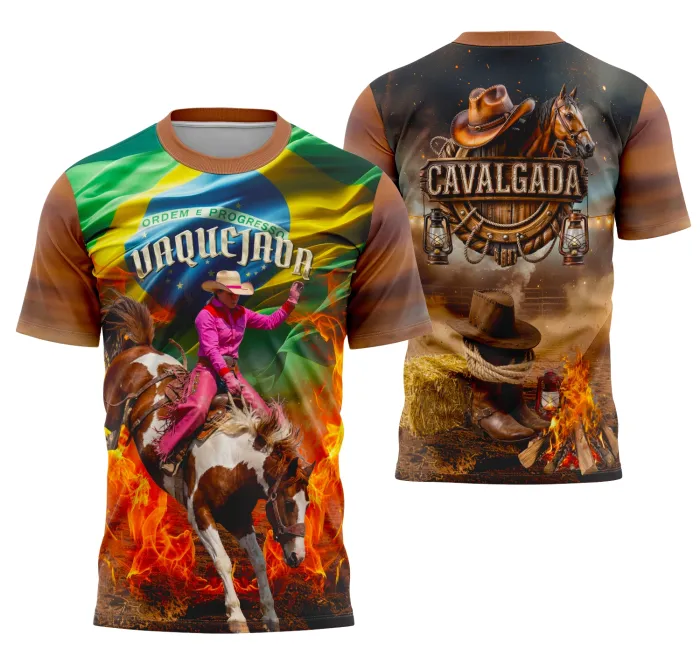 Camisa Vaquejada Cavalgada Rodeio Personalizada