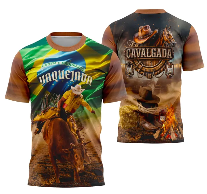 Camisa Vaquejada Cavalgada Rodeio Personalizada