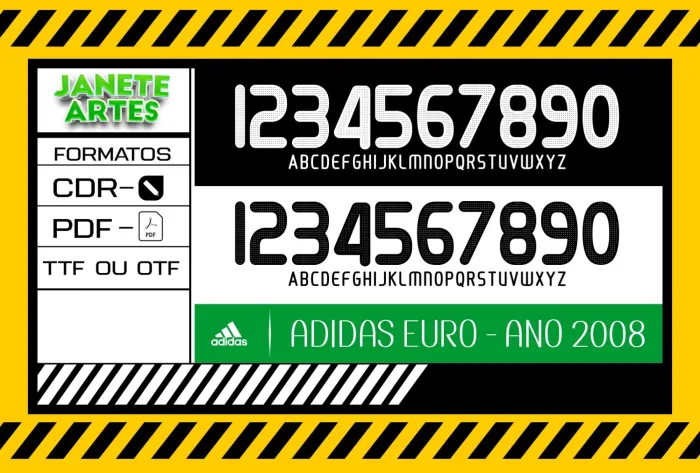 Fonte de Time Tipografia Adidas 2008