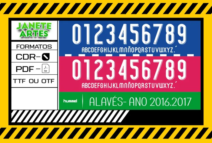 Fonte de Time Tipografia Alavés 2016 - 2017