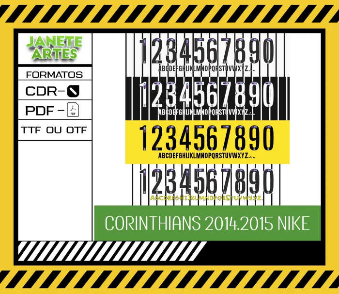 Fonte de Time Tipografia Corinthians 2014 - 2015