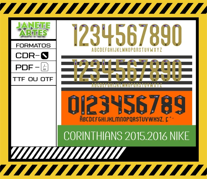 Fonte de Time Tipografia Corinthians 2015 - 2016