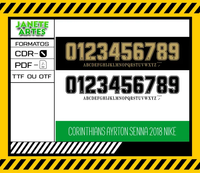 Fonte de Time Tipografia Corinthians 2018