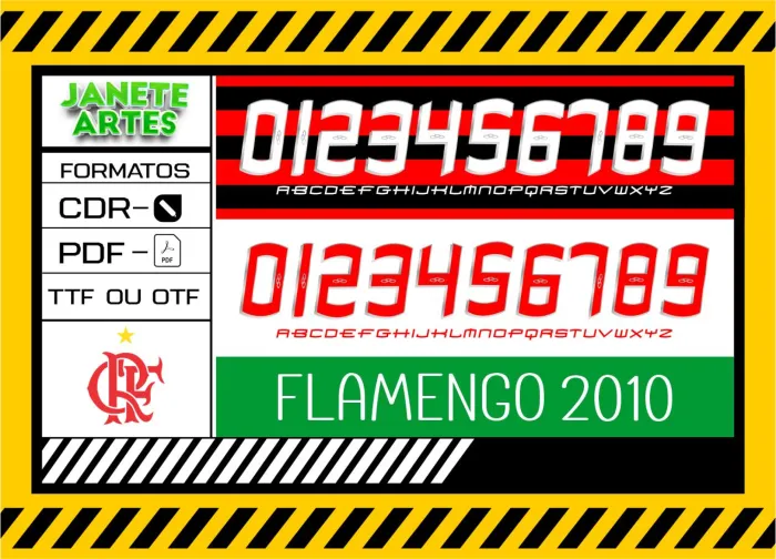 Fonte de Time Tipografia Flamengo 2010