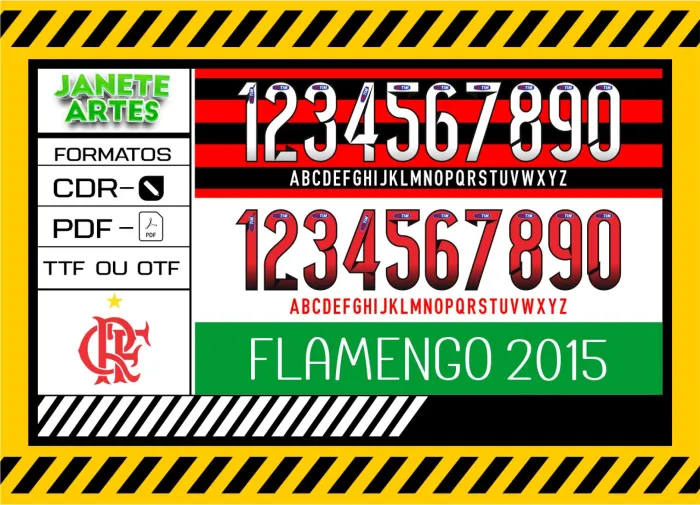 Fonte de Time Tipografia Flamengo 2015