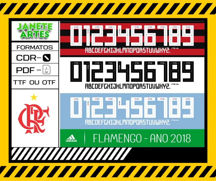 Fonte de Time Tipografia Flamengo 2018