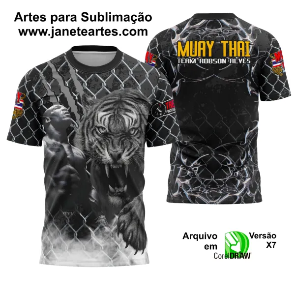 rte Vetor Camisa Profissão Muay Thai
